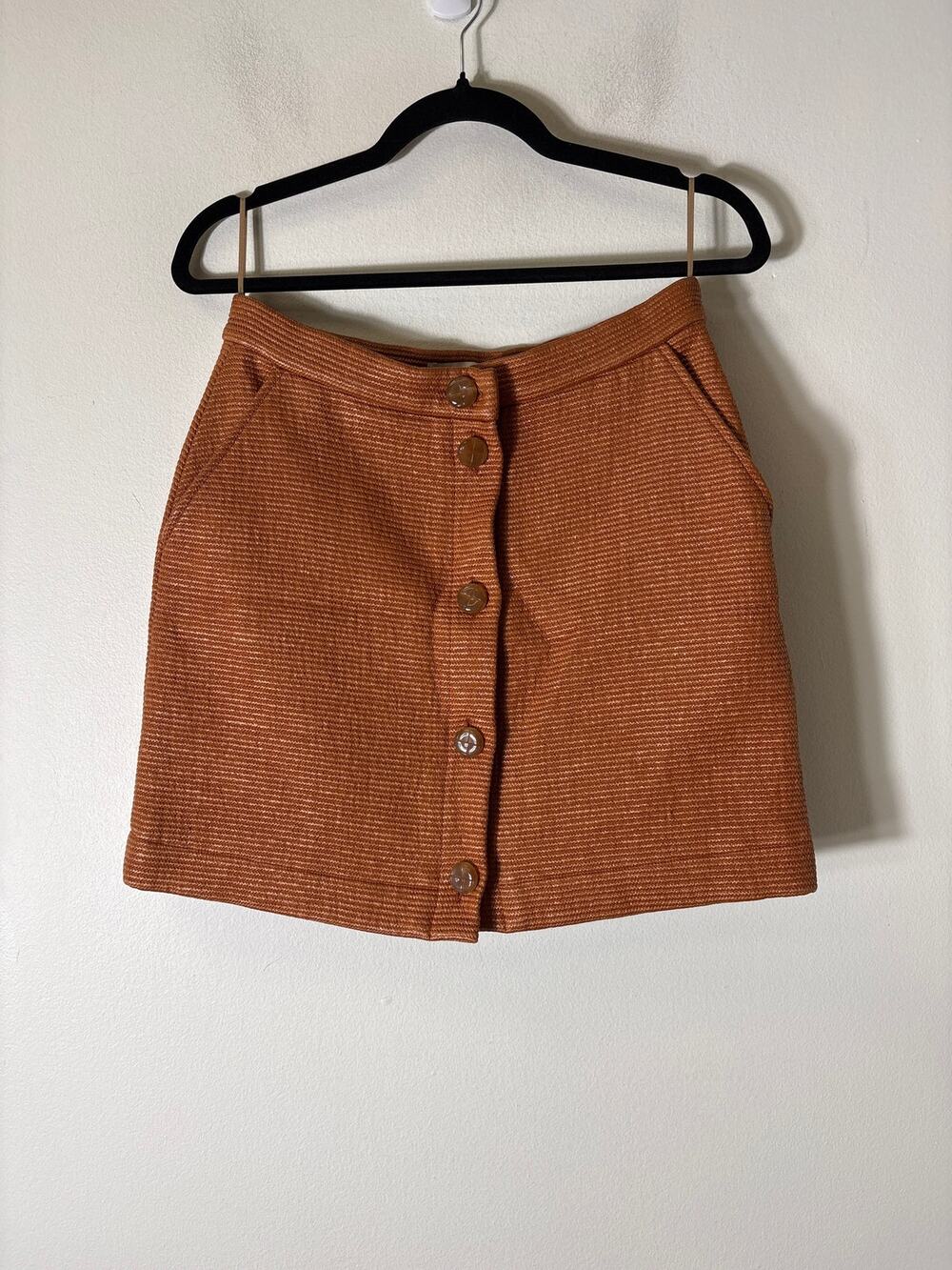 Blaze' Milano Camel Textured Mini Skirt Sz 8